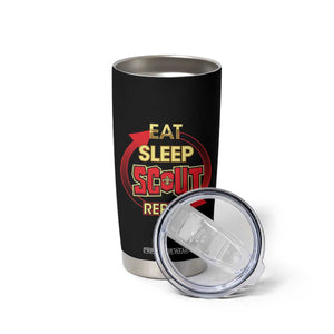 Funny Scout Tumbler Cup Eat Sleep Scout Repeat Scouting Lovers Camping Hiking Outdoors TS02 Print Your Wear