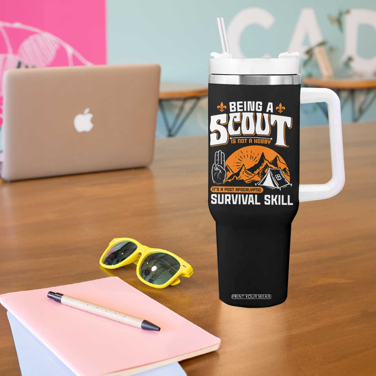 Funny Scout Tumbler With Handle Being A Scout Is Not A Hobby Survival Skill Adventure TS02 Print Your Wear