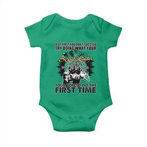 Funny Scouting Adventure Baby Onesie Doing What Your Scout Leader Told You To Do Camping Compass TS02 Irish Green Print Your Wear