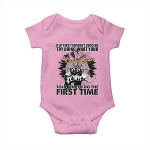 Funny Scouting Adventure Baby Onesie Doing What Your Scout Leader Told You To Do Camping Compass TS02 Light Pink Print Your Wear