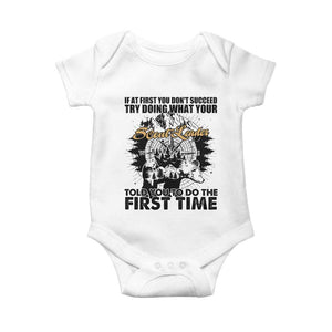 Funny Scouting Adventure Baby Onesie Doing What Your Scout Leader Told You To Do Camping Compass TS02 White Print Your Wear