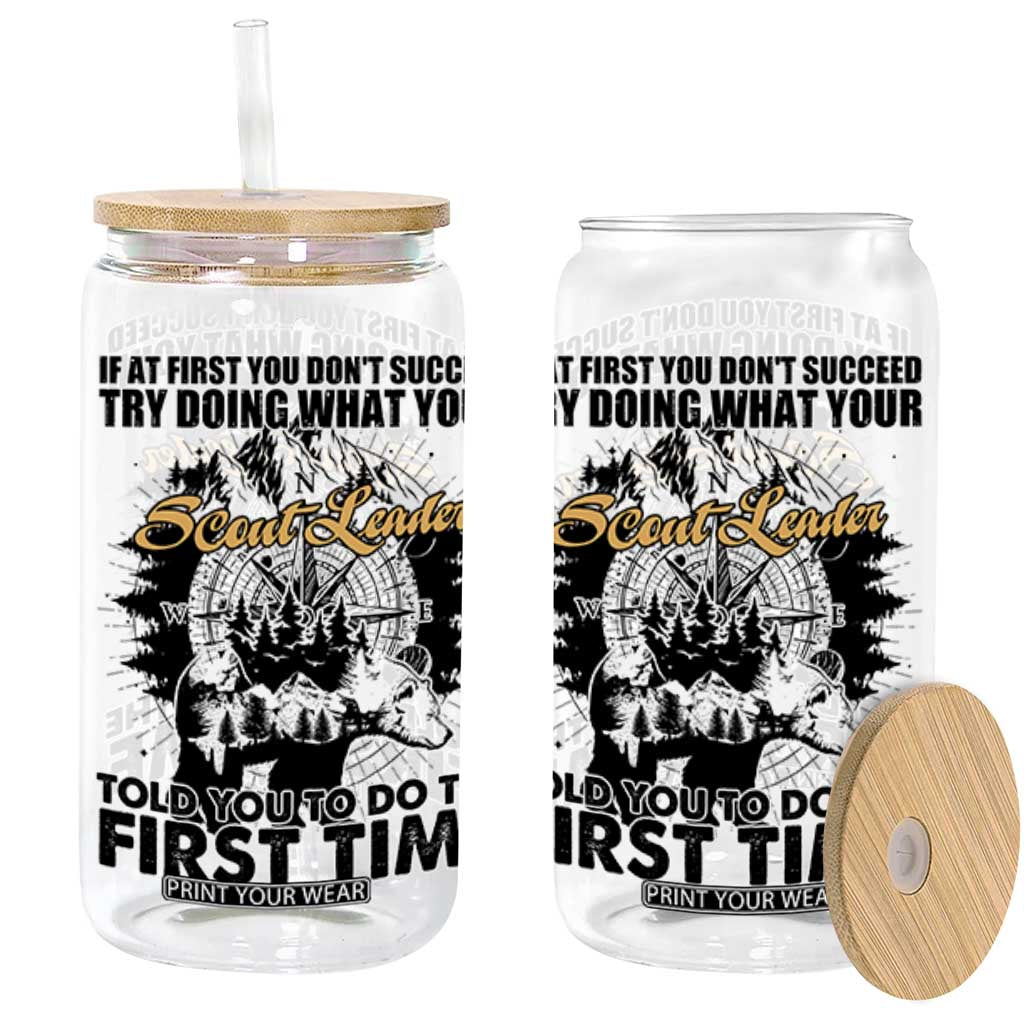 Funny Scouting Adventure Glass Can Doing What Your Scout Leader Told You To Do Camping Compass TS02 Black Print Your Wear