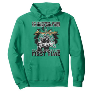 Funny Scouting Adventure Hoodie Doing What Your Scout Leader Told You To Do Camping Compass TS02 Irish Green Print Your Wear
