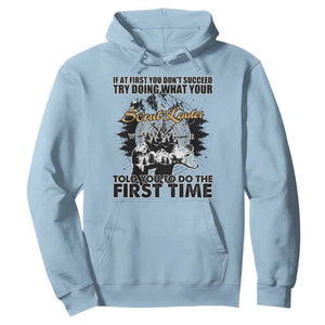 Funny Scouting Adventure Hoodie Doing What Your Scout Leader Told You To Do Camping Compass TS02 Light Blue Print Your Wear