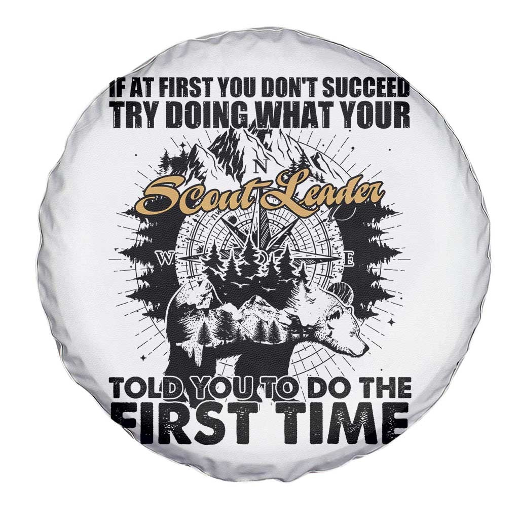 Funny Scouting Adventure Spare Tire Cover Doing What Your Scout Leader Told You To Do Camping Compass TS02 Print Your Wear