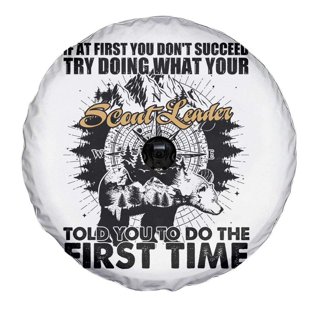 Funny Scouting Adventure Spare Tire Cover Doing What Your Scout Leader Told You To Do Camping Compass TS02 Print Your Wear