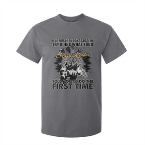 Funny Scouting Adventure T Shirt For Kid Doing What Your Scout Leader Told You To Do Camping Compass TS02 Charcoal Print Your Wear