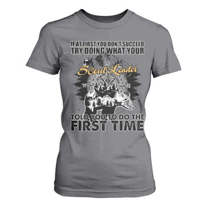 Funny Scouting Adventure T Shirt For Women Doing What Your Scout Leader Told You To Do Camping Compass TS02 Charcoal Print Your Wear