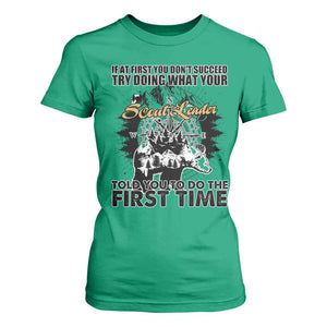 Funny Scouting Adventure T Shirt For Women Doing What Your Scout Leader Told You To Do Camping Compass TS02 Irish Green Print Your Wear