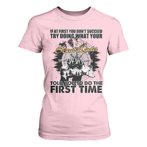 Funny Scouting Adventure T Shirt For Women Doing What Your Scout Leader Told You To Do Camping Compass TS02 Light Pink Print Your Wear