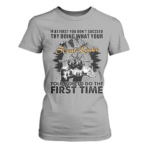 Funny Scouting Adventure T Shirt For Women Doing What Your Scout Leader Told You To Do Camping Compass TS02 Sport Gray Print Your Wear
