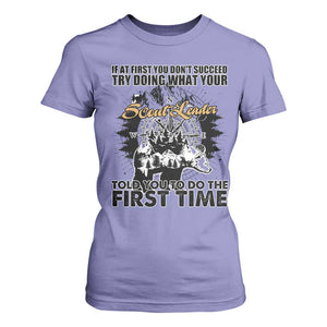 Funny Scouting Adventure T Shirt For Women Doing What Your Scout Leader Told You To Do Camping Compass TS02 Violet Print Your Wear