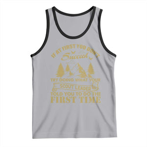 Funny Scouting Adventure Tank Top Doing What Your Scout Leader Told You To Do Camping Outdoors TS02 Athletic Heather Black Print Your Wear