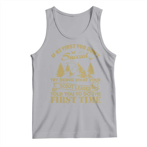 Funny Scouting Adventure Tank Top Doing What Your Scout Leader Told You To Do Camping Outdoors TS02 Athletic Heather Print Your Wear
