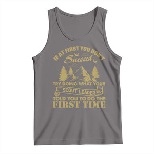 Funny Scouting Adventure Tank Top Doing What Your Scout Leader Told You To Do Camping Outdoors TS02 Deep Heather Print Your Wear