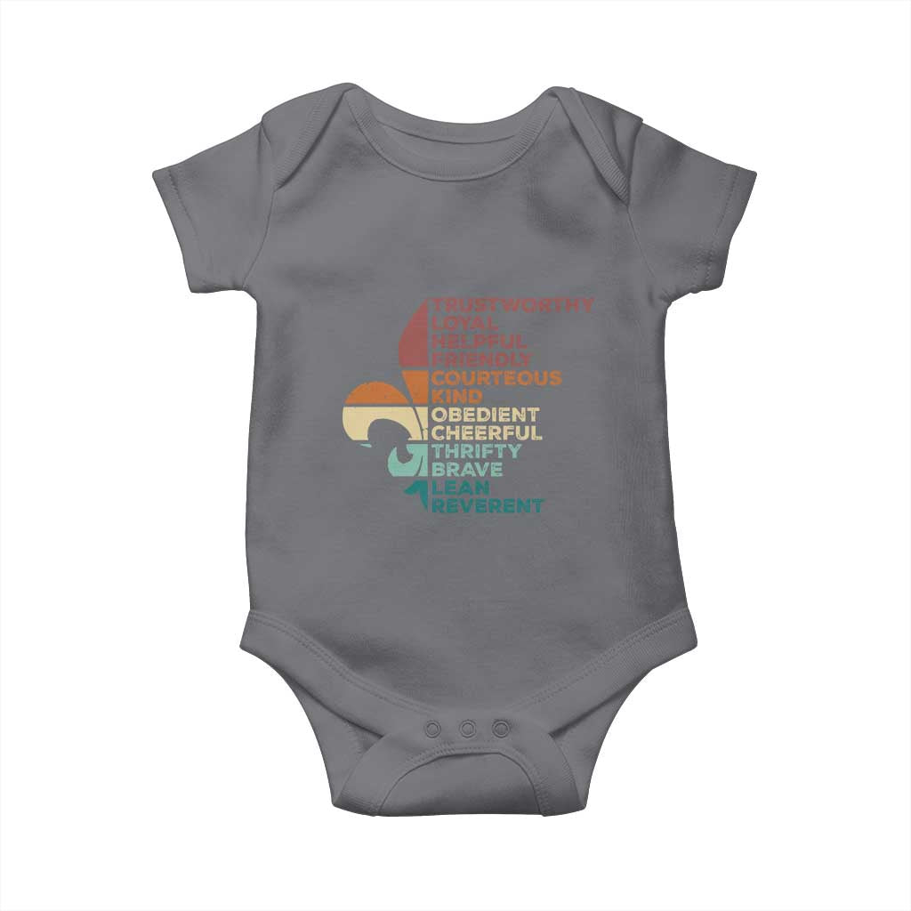 Funny Scouting Leader Law Baby Onesie Vintage Fleur De Lis TS11 Charcoal Print Your Wear