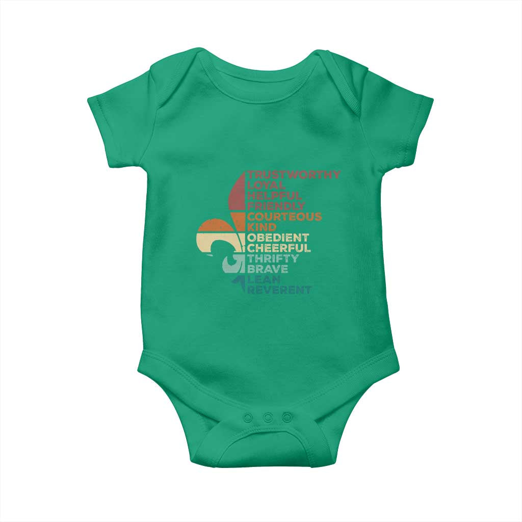 Funny Scouting Leader Law Baby Onesie Vintage Fleur De Lis TS11 Irish Green Print Your Wear