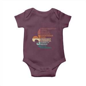 Funny Scouting Leader Law Baby Onesie Vintage Fleur De Lis TS11 Maroon Print Your Wear