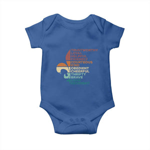 Funny Scouting Leader Law Baby Onesie Vintage Fleur De Lis TS11 Royal Blue Print Your Wear