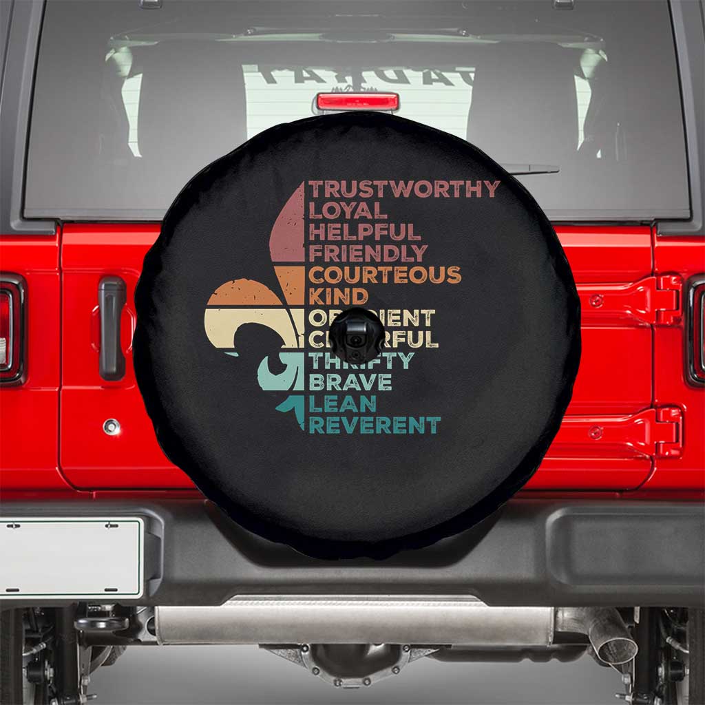 Funny Scouting Leader Law Spare Tire Cover Vintage Fleur De Lis TS11 Black Print Your Wear
