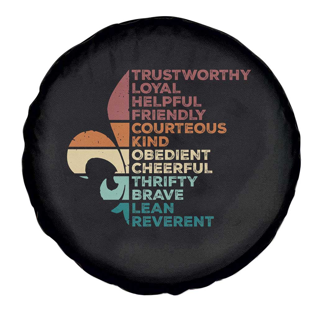 Funny Scouting Leader Law Spare Tire Cover Vintage Fleur De Lis TS11 Print Your Wear