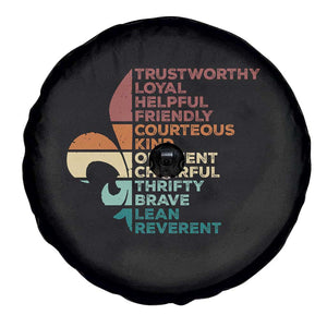 Funny Scouting Leader Law Spare Tire Cover Vintage Fleur De Lis TS11 Print Your Wear