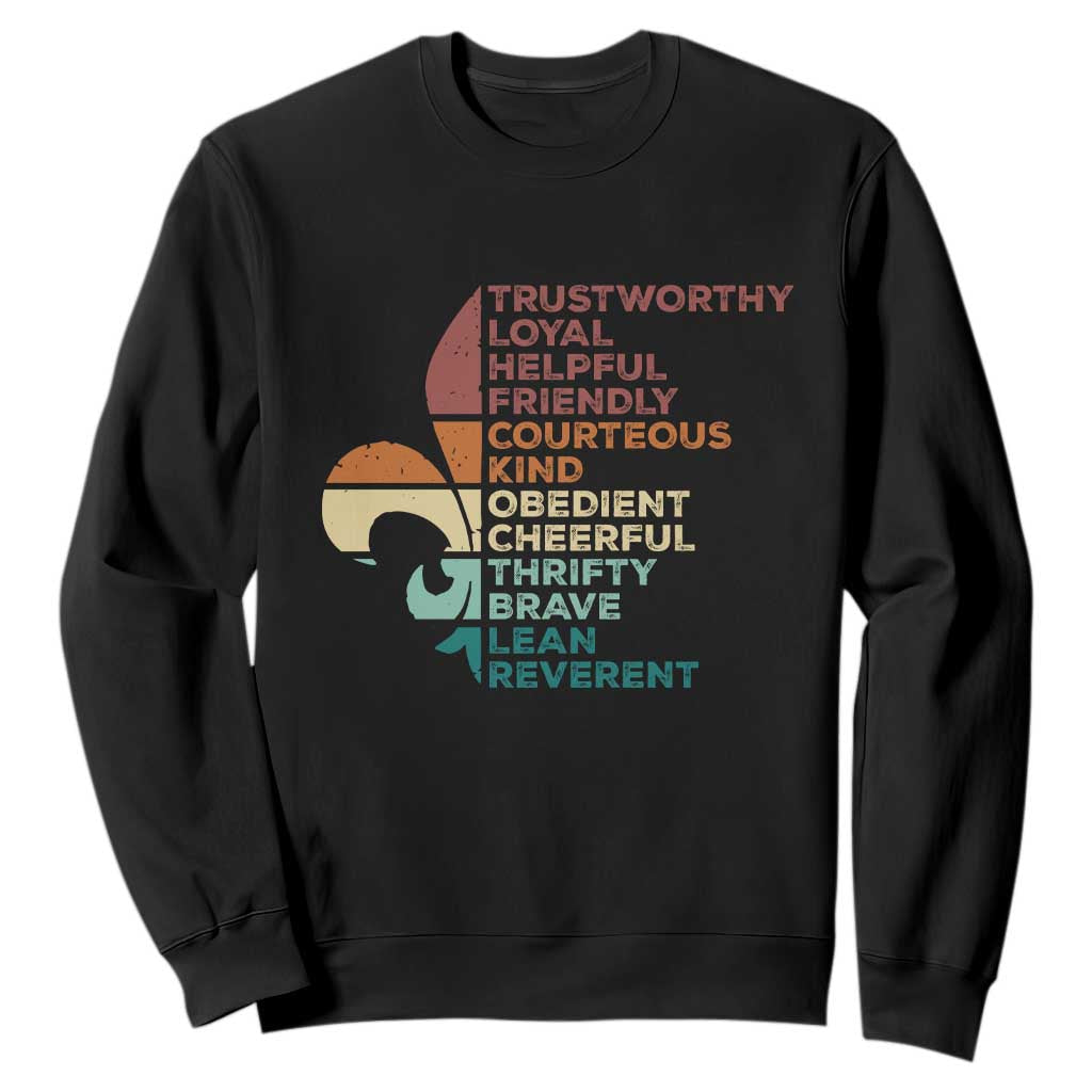 Funny Scouting Leader Law Sweatshirt Vintage Fleur De Lis TS11 Black Print Your Wear
