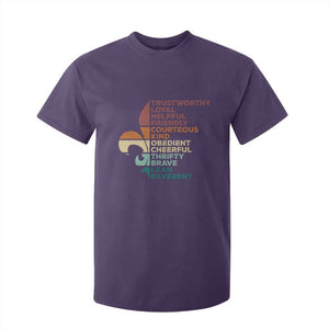 Funny Scouting Leader Law T Shirt For Kid Vintage Fleur De Lis TS11 Purple Print Your Wear