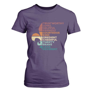 Funny Scouting Leader Law T Shirt For Women Vintage Fleur De Lis TS11 Purple Print Your Wear