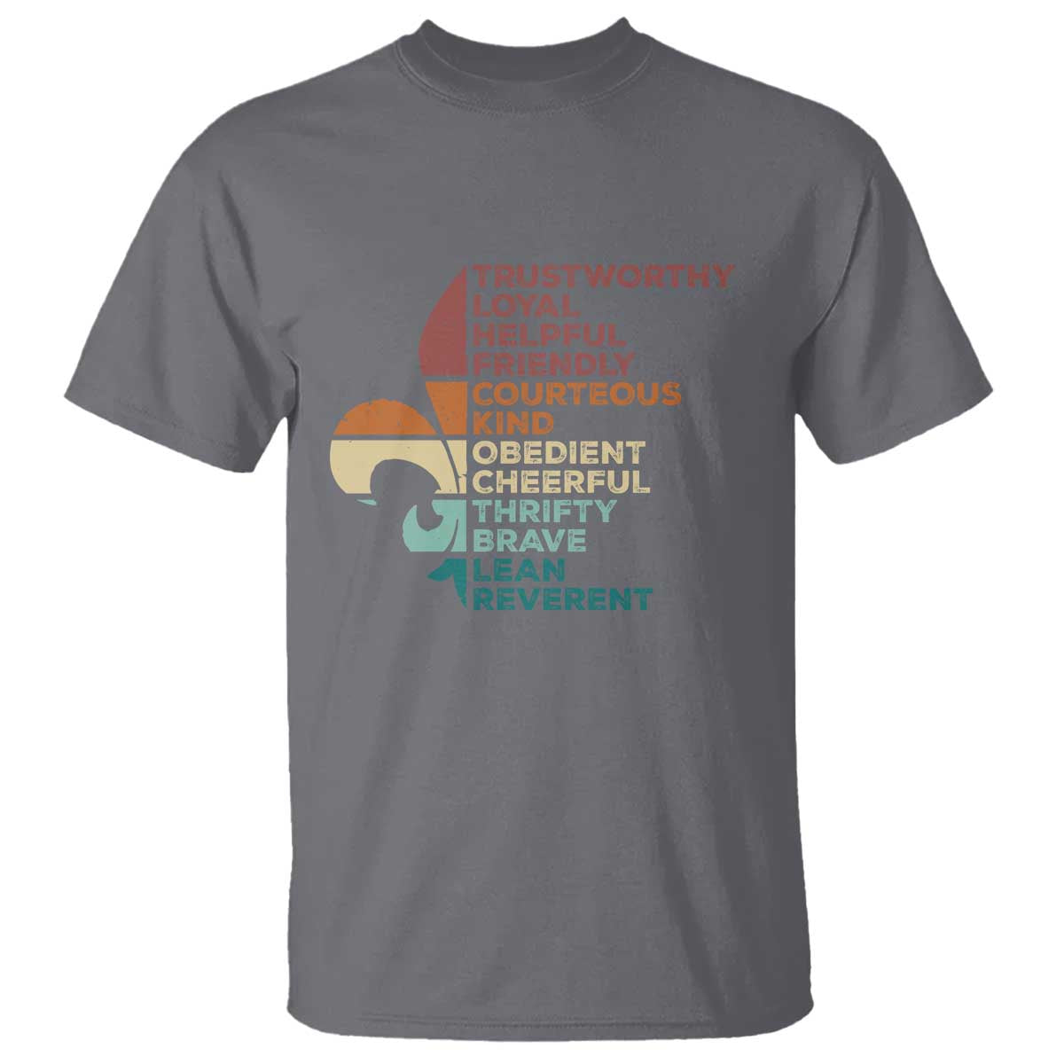 Funny Scouting Leader Law T Shirt Vintage Fleur De Lis TS11 Charcoal Print Your Wear