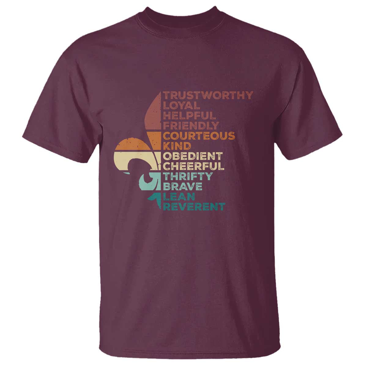 Funny Scouting Leader Law T Shirt Vintage Fleur De Lis TS11 Maroon Print Your Wear