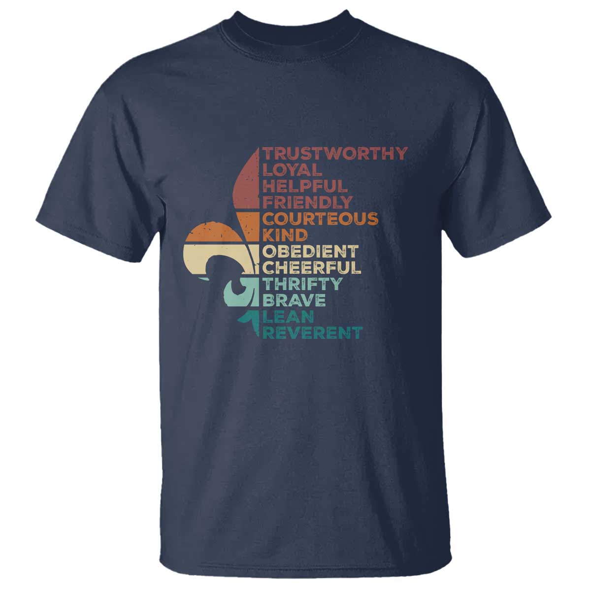 Funny Scouting Leader Law T Shirt Vintage Fleur De Lis TS11 Navy Print Your Wear