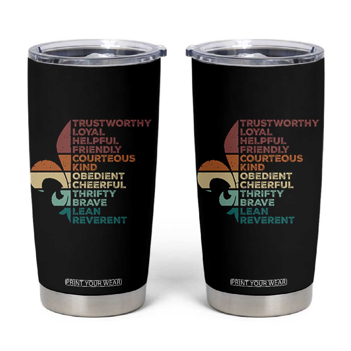 Funny Scouting Leader Law Tumbler Cup Vintage Fleur De Lis TS11 Black Print Your Wear