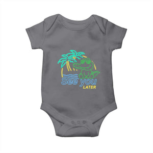 Funny See You Later Teacher Summer Alligator Baby Onesie Later Gator Last Day Of School TS11 Charcoal Print Your Wear