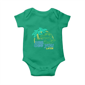 Funny See You Later Teacher Summer Alligator Baby Onesie Later Gator Last Day Of School TS11 Irish Green Print Your Wear
