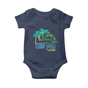 Funny See You Later Teacher Summer Alligator Baby Onesie Later Gator Last Day Of School TS11 Navy Print Your Wear