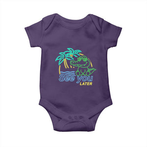 Funny See You Later Teacher Summer Alligator Baby Onesie Later Gator Last Day Of School TS11 Purple Print Your Wear