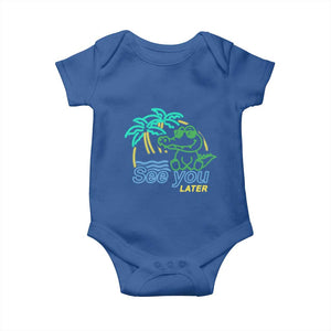 Funny See You Later Teacher Summer Alligator Baby Onesie Later Gator Last Day Of School TS11 Royal Blue Print Your Wear