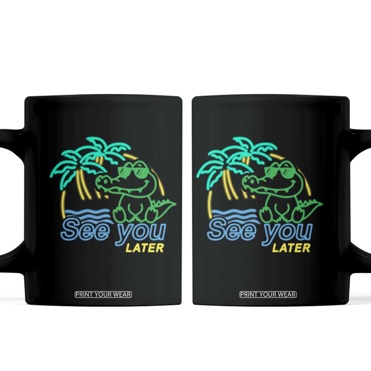 Funny See You Later Teacher Summer Alligator Coffee Mug Later Gator Last Day Of School TS11 Black Print Your Wear