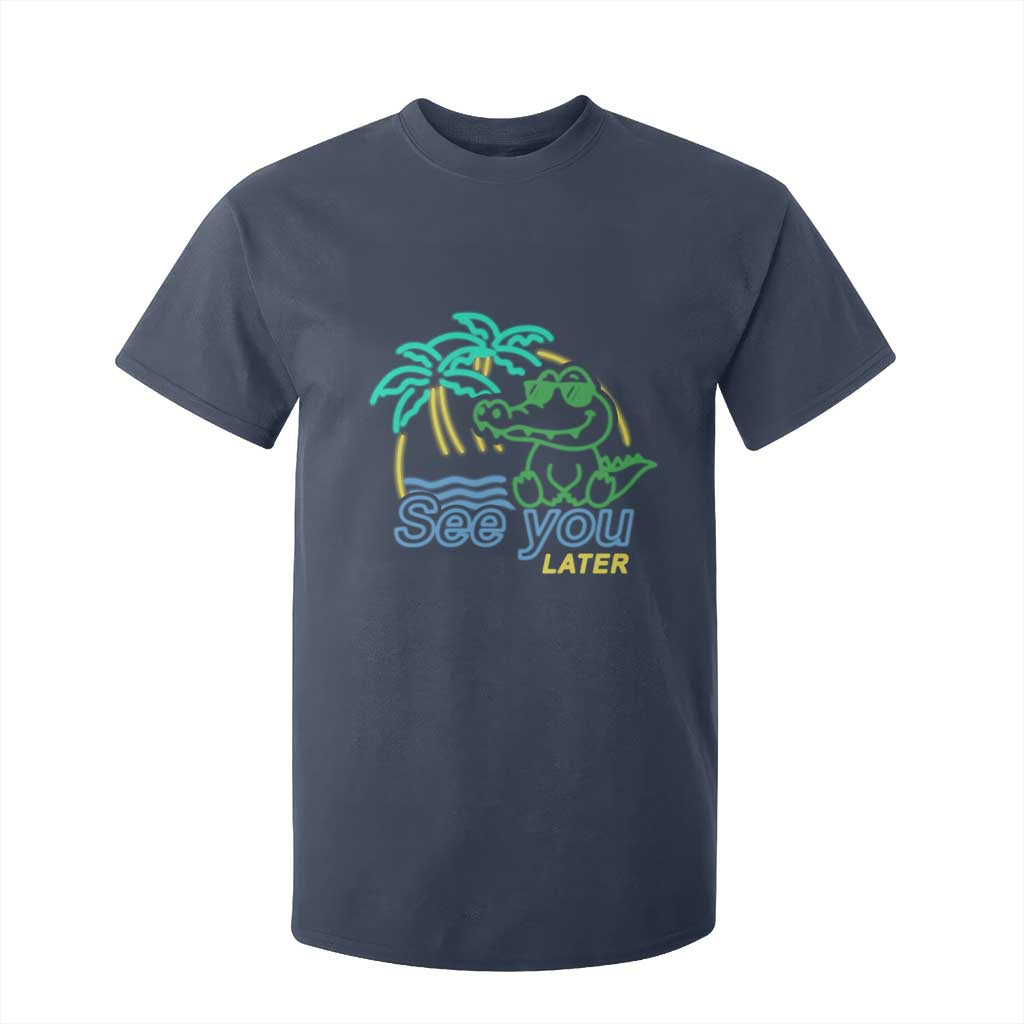 Funny See You Later Teacher Summer Alligator T Shirt For Kid Later Gator Last Day Of School TS11 Navy Print Your Wear