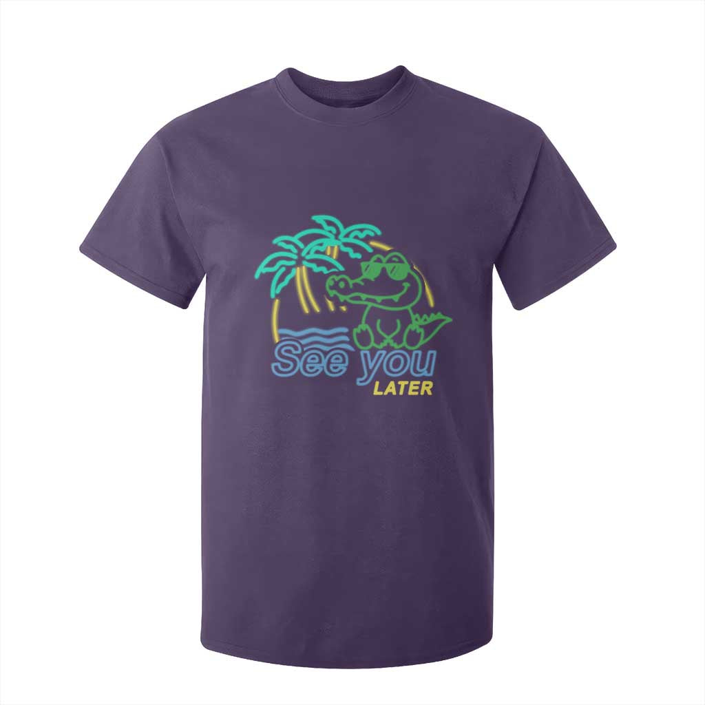 Funny See You Later Teacher Summer Alligator T Shirt For Kid Later Gator Last Day Of School TS11 Purple Print Your Wear