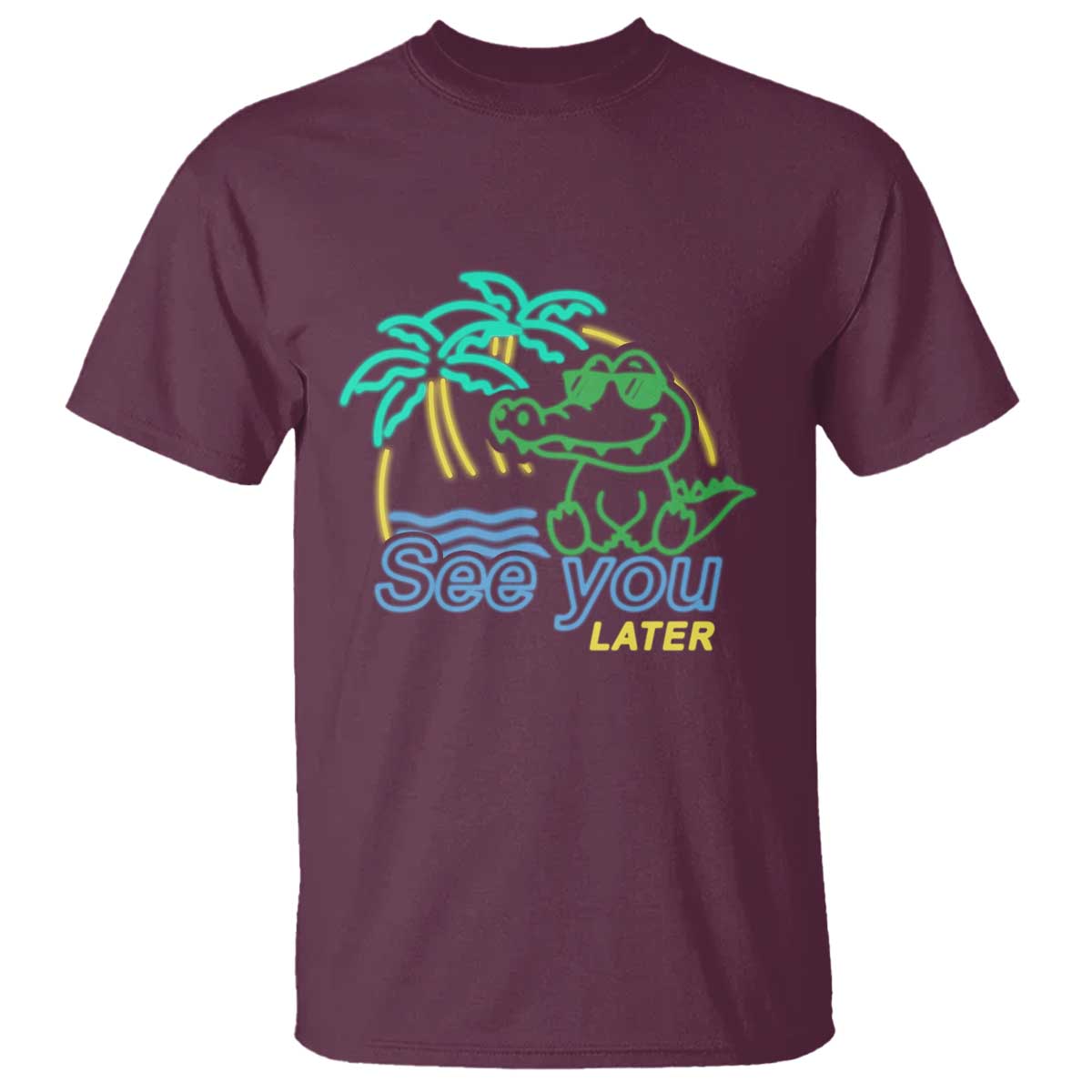 Funny See You Later Teacher Summer Alligator T Shirt Later Gator Last Day Of School TS11 Maroon Print Your Wear