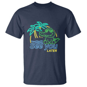 Funny See You Later Teacher Summer Alligator T Shirt Later Gator Last Day Of School TS11 Navy Print Your Wear