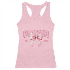 Funny Senior EST 2025 Graduation Coquette Racerback Tank Top TS11 Light Pink Print Your Wear