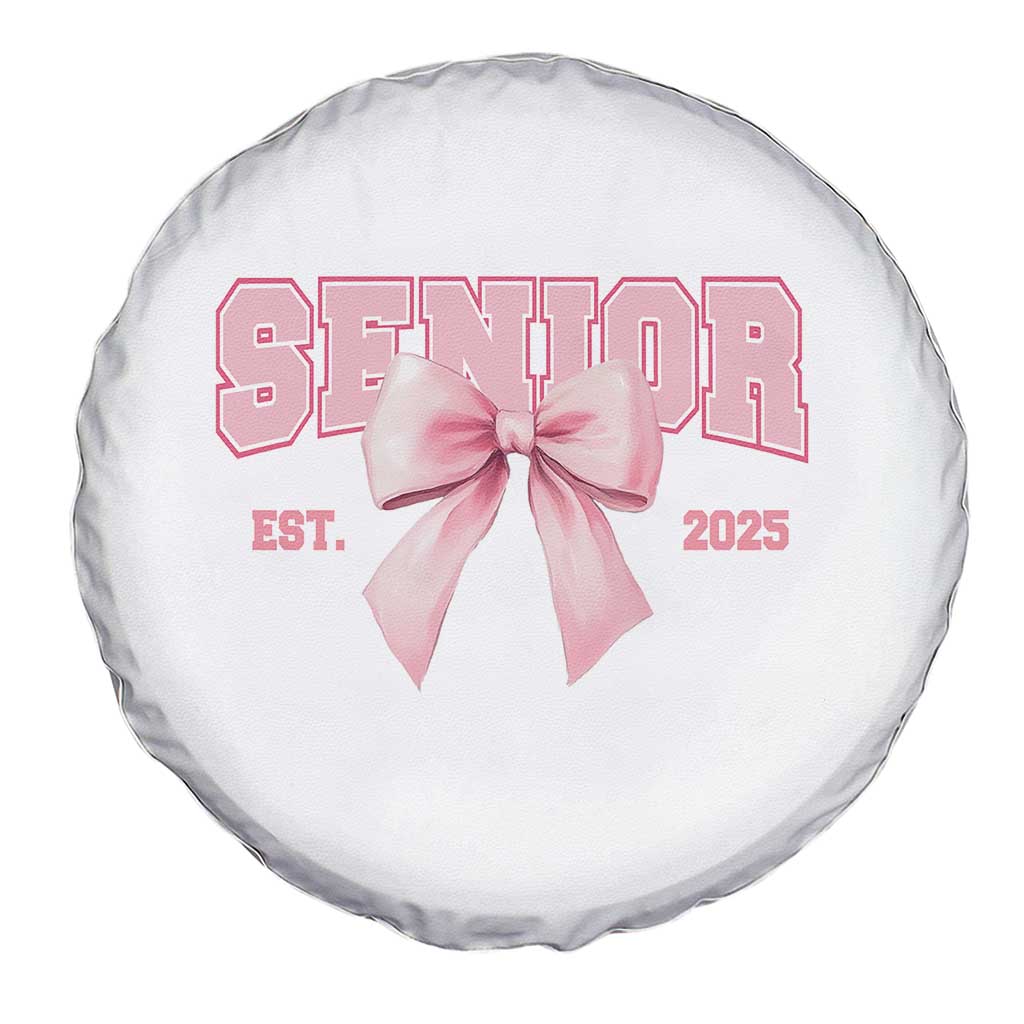Funny Senior EST 2025 Graduation Coquette Spare Tire Cover TS11 Print Your Wear