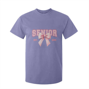Funny Senior EST 2025 Graduation Coquette T Shirt For Kid TS11 Violet Print Your Wear