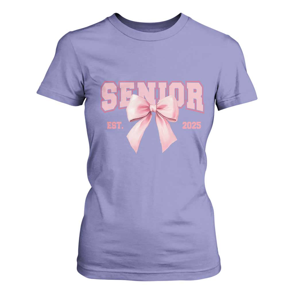 Funny Senior EST 2025 Graduation Coquette T Shirt For Women TS11 Violet Print Your Wear