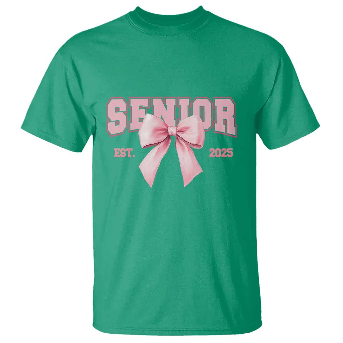 Funny Senior EST 2025 Graduation Coquette T Shirt TS11 Irish Green Print Your Wear