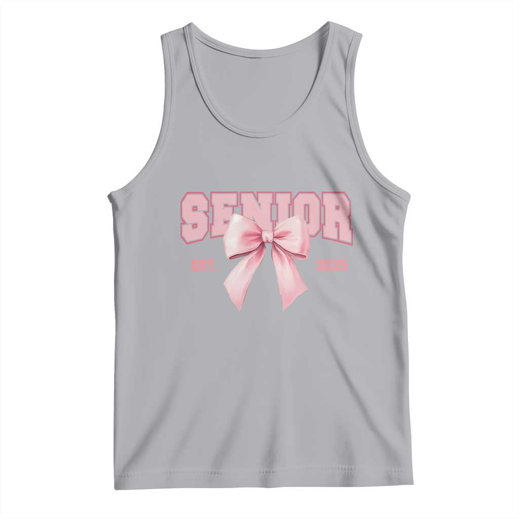 Funny Senior EST 2025 Graduation Coquette Tank Top TS11 Athletic Heather Print Your Wear