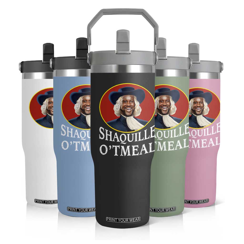 Funny Shaquille Oatmeal Flip Straw Tumbler Shaq O'neal Meme Cereal Parody TS02 Print Your Wear